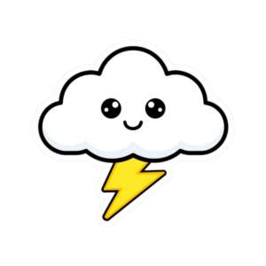 Lightning Cloud Sticker