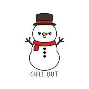 Chill Out Snowman Sticker
