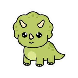 Triceratops Dino Sticker
