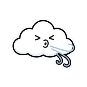 Windy Cloud Sticker