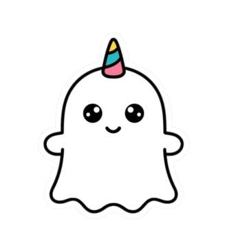 Ghost Boo-nicorn Sticker