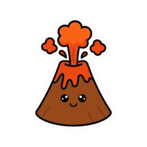 Volcano Sticker