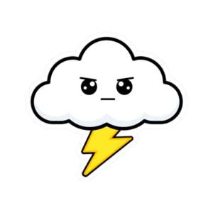Lightning Cloud Sticker