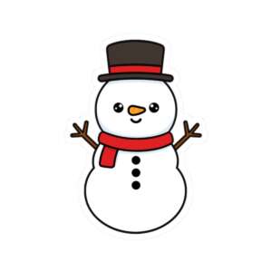Snowman with Top Hat Sticker