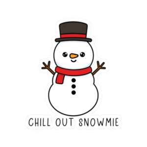 Chill Out Snowmie Snowman Sticker