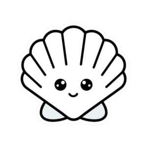 White Sea Shell Sticker