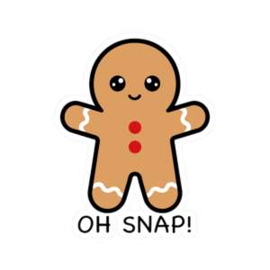 Gingerbread Man Oh Snap Sticker