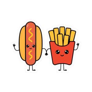 Hotdog & French Fries Sticker