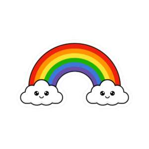 Cloud & Rainbow Sticker