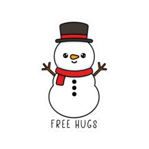 Free Hugs Snowman Sticker