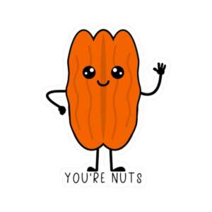 You're Nuts Pecan Sticker