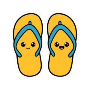 Yellow Flip Flop Sticker