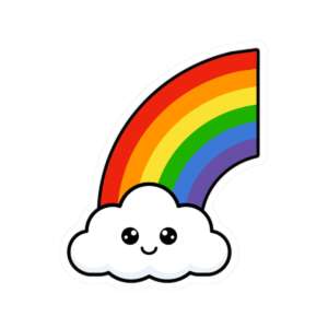 Cloud & Half Rainbow Sticker