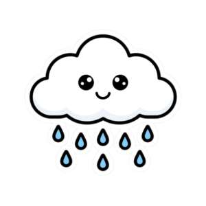 Happy Rain Cloud Sticker