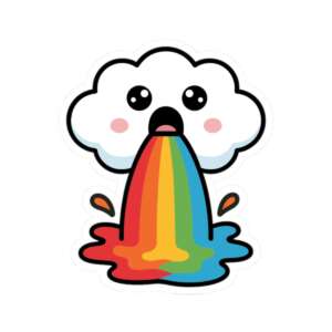 Cloud Rainbow Barf Sticker