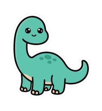 Brontosaurus Dino Sticker