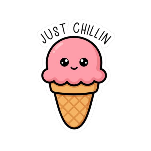 Just Chillin Ice Cream Sticker