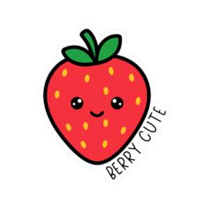 Berry Cute Strawberry Sticker