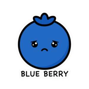 Sad Blue Berry Sticker