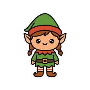 Elf Girl Sticker