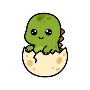 Baby Dino Hatchling Sticker