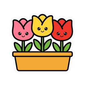 Tulip Flower Box Sticker