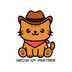 Meow-dy Partners Cowboy Cat Sticker