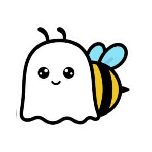 Boo Bee Ghost Sticker