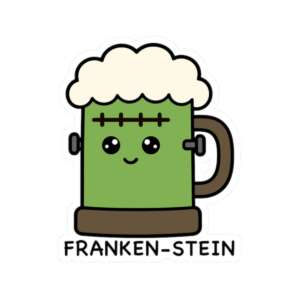 Franken-Stein Beer Mug Sticker