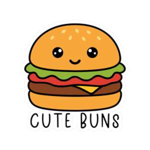 Cute Buns Hamburger Sticker