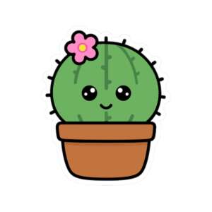 Round Cactus Sticker