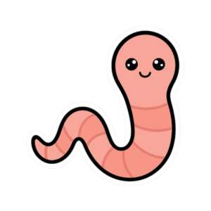 Worm Sticker