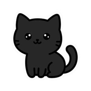 Black Cat Sticker