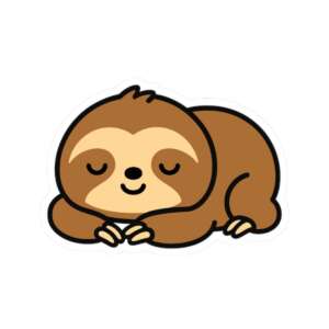 Sleeping Sloth Sticker