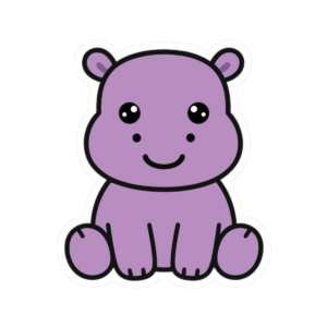 Hippo Sticker