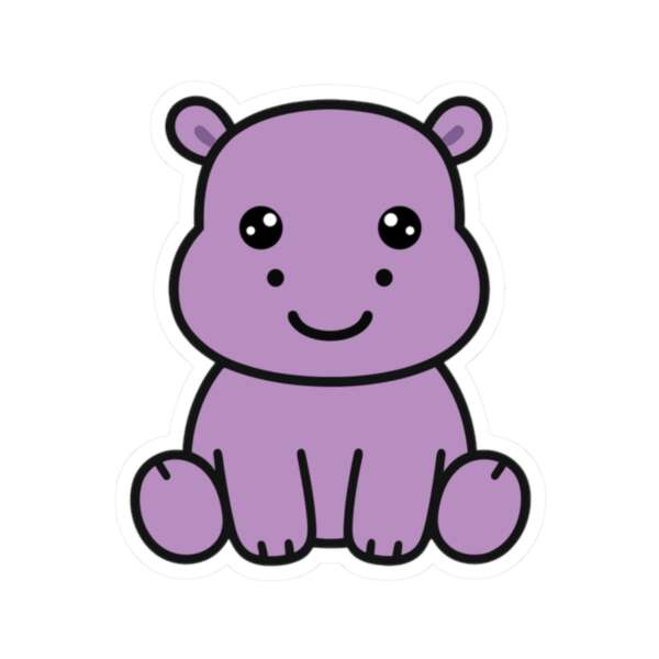 Hippo Sticker