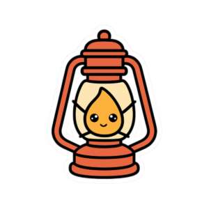 Camping Oil Lamp Sticker