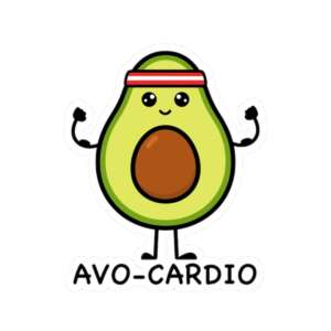 Avo-Cardio Avocado Sticker