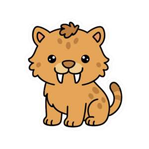 Sabertooth Cat Sticker