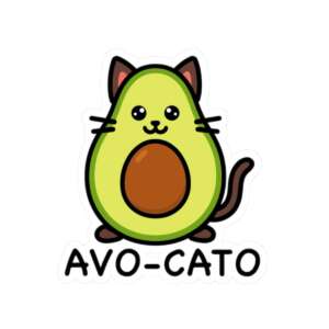 Avo-Cato Avocado Sticker