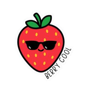 Berry Cool Strawberry Sticker