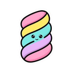 Colorful Marshmallow Sticker