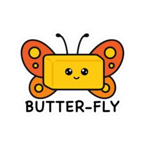 Butter Fly Sticker