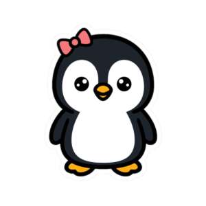 Penguin Girl Sticker