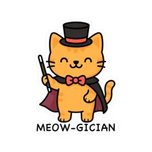 Meow-Gician Cat Magician Sticker