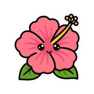 Hibiscus Flower Sticker
