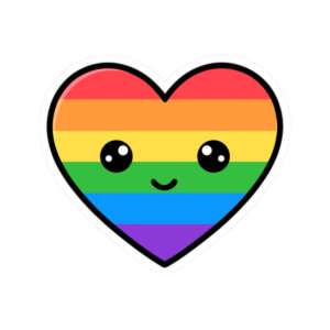 Rainbow Heart Sticker
