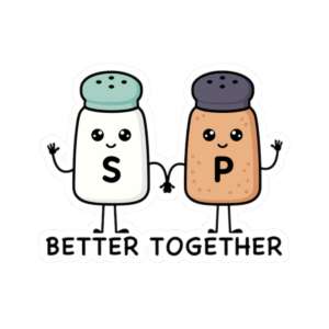 Salt & Pepper Shakers Better Together Sticker