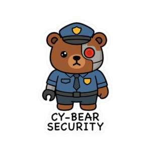 Cy-Bear Security Bear Sticker