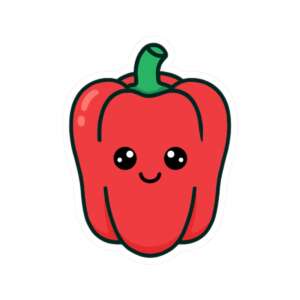 Red Bell Pepper Sticker